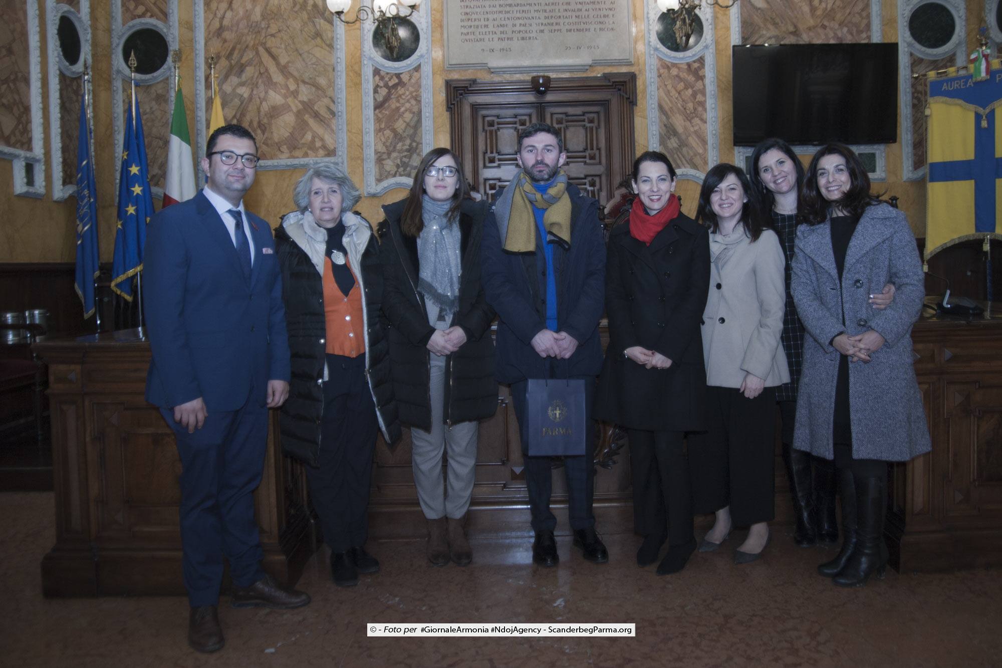 INCONTRO TRA SINDACO DI PARMA PIZZAROTTI E DIPLOMATICI ALBANESI IN ITALIA